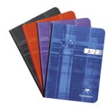 Répertoire brochure dos toilé A5 192 pages petits carreaux - Assortis