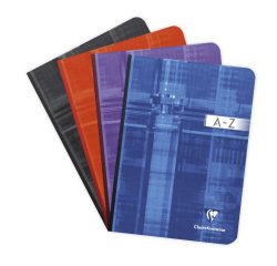 Répertoire brochure dos toilé A5 192 pages petits carreaux - Assortis