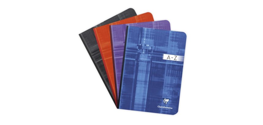 Répertoire brochure dos toilé A5 192 pages petits carreaux - Assortis