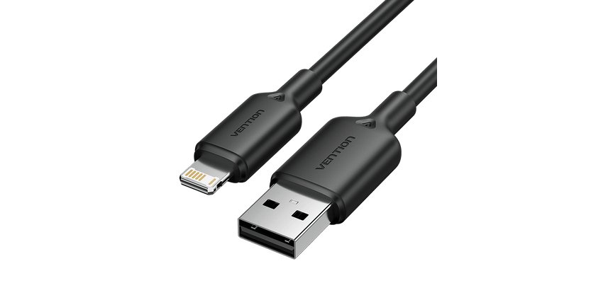 Vention LAMBH cable de conector Lightning 2 m Negro