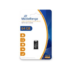 MediaRange MR923 USB flash drive 64 GB USB Type-A 2.0 Zwart