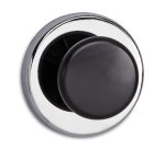 Aimant maul ferrite puissant avec bouton résistance 12kg coloris argenté diamètre 67mm
