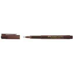 Stylo feutre pointe large 0,8 mm, corps transparent, encre Marron indélébile