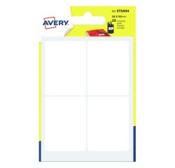 Etiquette manuscrite avery 38x50mm coloris blanc pochette28 unites