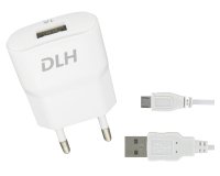 DLH CHARGEUR SECTEUR USB 5W AVEC CABLE MICRO USB