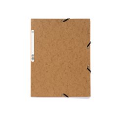 Chemise 3 rabats à élastiques carte lustrée 400g/m2 - A4 - Tabac