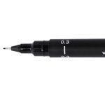 Feutre technique uniball pointes calibrees 0,3mm encre noir trace net et precis