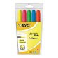 Highlighter Grip Surligneurs Pointe Biseautée - Couleurs Fluo Assorties, Etui Carton de 5