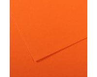 Papier dessin canson feuille mi-teintes n 453 grain        gelatine haute teneur coton   160g 50x65cm unicolore orange