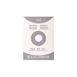Fiche bristol 148 x 210 mm quadrillée 5 x 5 blanche non perforée Exacompta - Boîte de 100