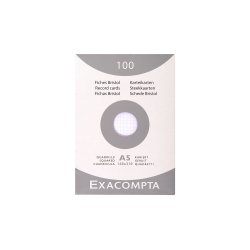 Fiche bristol 148 x 210 mm quadrillée 5 x 5 blanche non perforée Exacompta - Boîte de 100