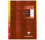 Copies doubles sous étui A4 100 pages perforées petits carreaux + marge