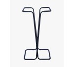 Support sac poubelle industriel tube acier noir    pours sacs 110/130l kit prt  a monter