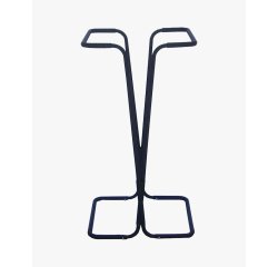 Support sac poubelle industriel tube acier noir    pours sacs 110/130l kit prt  a monter