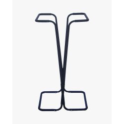 Support sac-poubelle métal Noir capacité 110 à 130 litres sans roulettes - Dim : L56 x H80 x P44 cm
