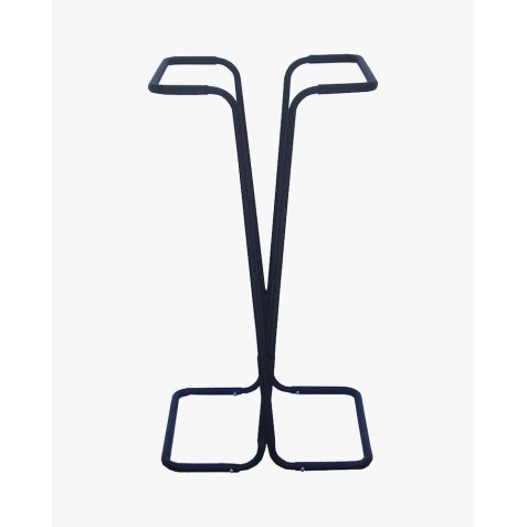Support sac-poubelle métal Noir capacité 110 à 130 litres sans roulettes - Dim : L56 x H80 x P44 cm