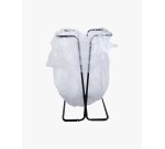 Support sac poubelle industriel tube acier noir    pours sacs 110/130l kit prt  a monter