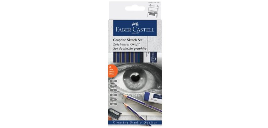 FABER-CASTELL Set d'esquisse GOLDFABER, 8 pièces