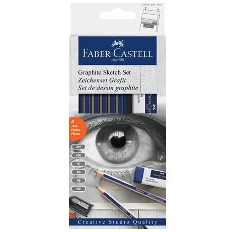 FABER-CASTELL Set d'esquisse GOLDFABER, 8 pièces