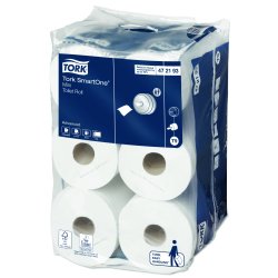 Lot de 12 rouleaux Papier toilette Mini Advanced 2 plis 620 feuilles Ecolabel pour distrib SmartOne