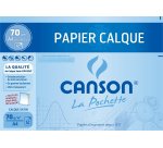 Papier calque canson crayon encre dessin industriel 70/75g a4 297x210mm pochette 12f