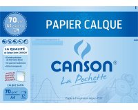 Papier calque canson crayon encre dessin industriel 70/75g a4 297x210mm pochette 12f