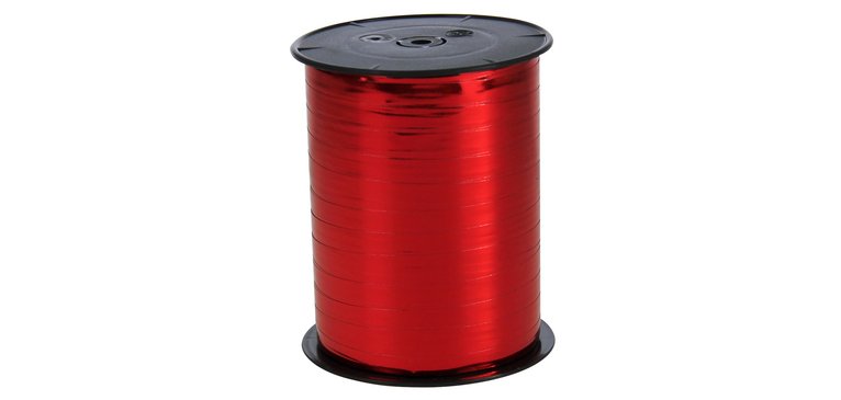 Bolduc sur bobine, métallique, rouge