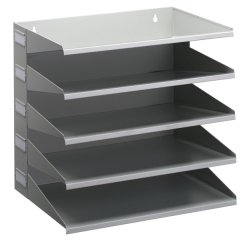 Station de tri Business, 5 compartiments, gris