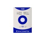 Etui de 100 fiches bristol non perforées 210x297mm (A4) unies Blanc