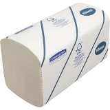 Colis de 15 Paquets de 186 Essuie-mains ultra doux 2 plis pliage en Z, Ft 21,5x21,5 cm Blanc