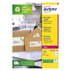 Boîte de 400 étiquettes adresse Laser recyclées Blanc 99,1 x 139 mm LR7169-100