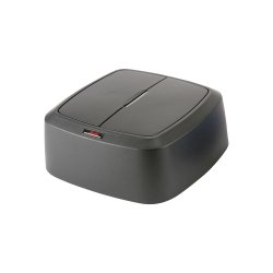 Couvercle carré basculant pour collecteur Iris - Diamètre 39 cm, hauteur 15 cm coloris Noir