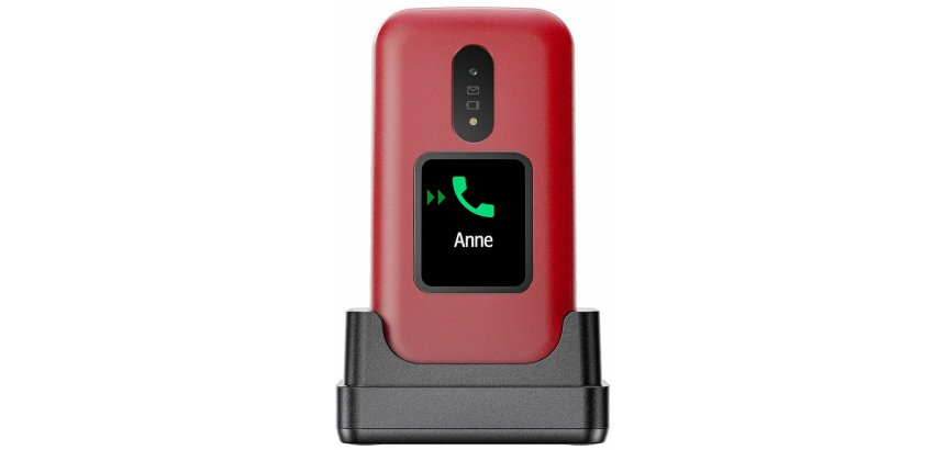 Doro 2880 124,1 g Rouge, Blanc Téléphone numérique