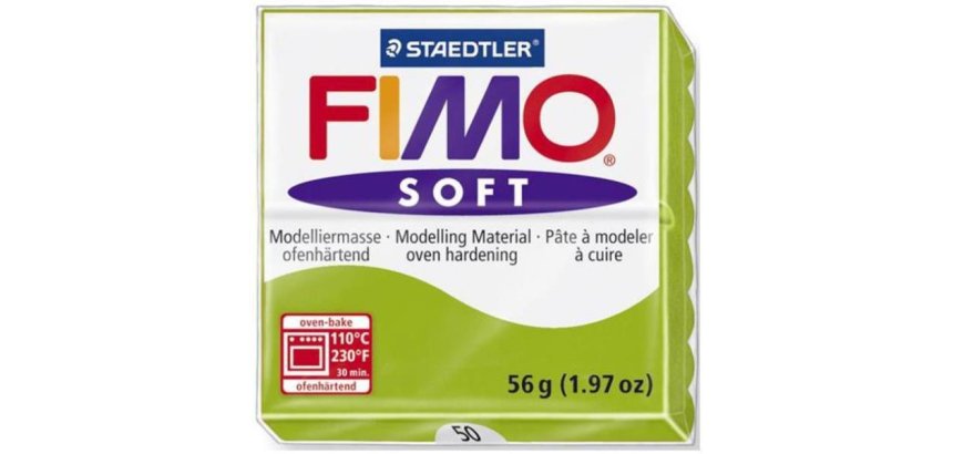 Pâte à modeler fimo soft coloris vert pomme pain 57g