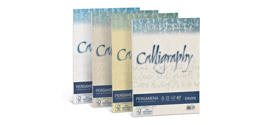 Carta Calligraphy Pergamena - A4 - 190 gr - naturale 06 - Favini - conf. 50 fogli