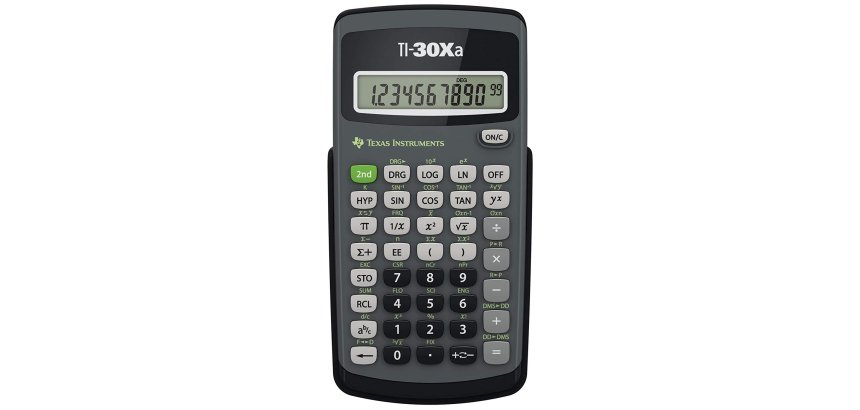 Texas Instruments TI-30Xa calcolatrice Tasca Calcolatrice scientifica Nero, Grigio