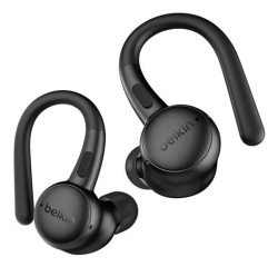 Belkin SoundForm ActiveFit Headset Mit Kabellos &Kabel Ohrhaken Anrufe/Musik USB Typ-C Bluetooth Schwarz