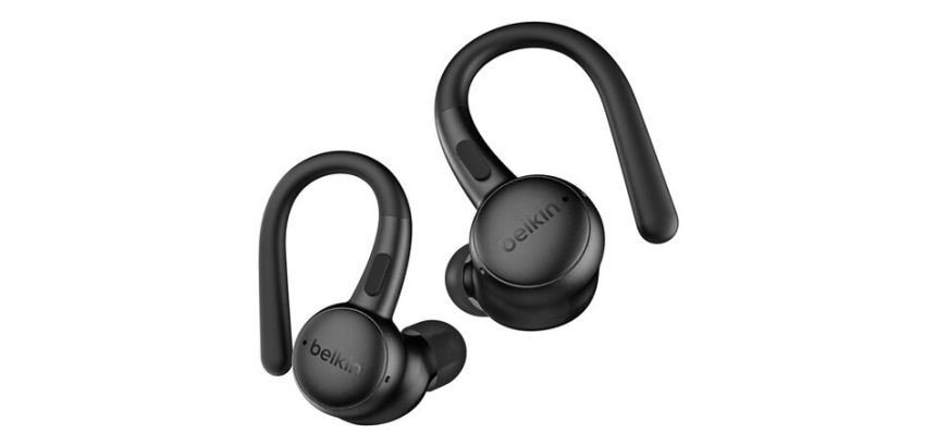 Belkin SoundForm ActiveFit Headset Mit Kabellos &Kabel Ohrhaken Anrufe/Musik USB Typ-C Bluetooth Schwarz