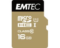 Carte memoire emtec micro sd hc 16gb classe  10 elite gold