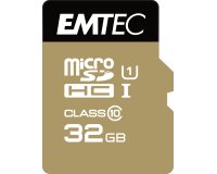 Carte memoire emtec micro sd hc 32gb classe  10 elite gold