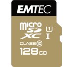 Carte memoire emtec micro sd 85mb 128gb classe 10 elite    gold