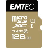 Carte memoire emtec micro sd 85mb 128gb classe 10 elite    gold