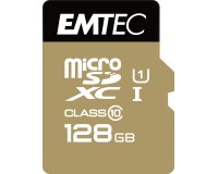 Carte memoire emtec micro sd 85mb 128gb classe 10 elite    gold