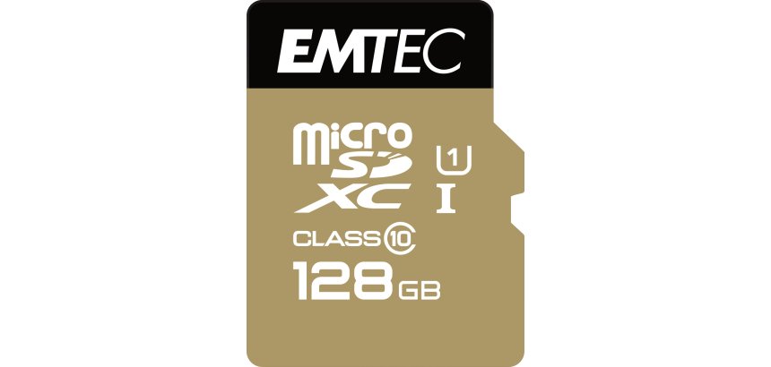 Carte memoire emtec micro sd 85mb 128gb classe 10 elite    gold