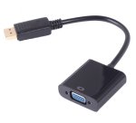 Uniformatic 0.2m DisplayPort - VGA m/f 0,2 m VGA (D-Sub) Noir