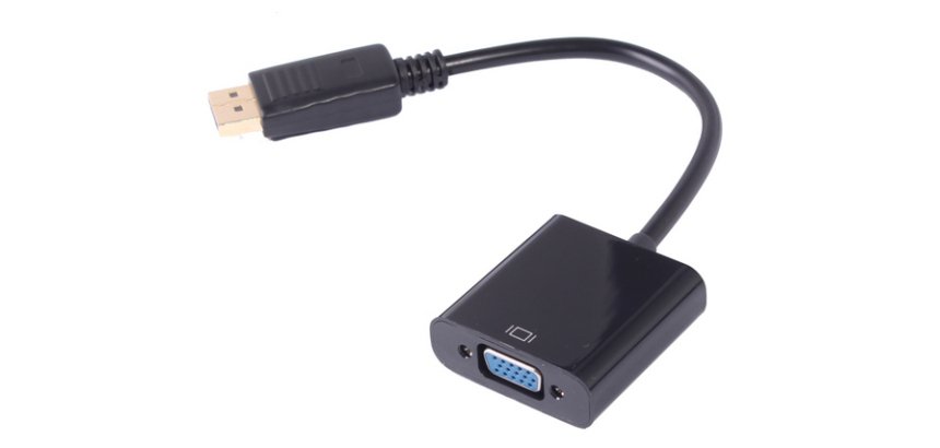 Uniformatic 0.2m DisplayPort - VGA m/f 0,2 m VGA (D-Sub) Noir