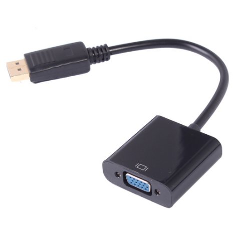 Uniformatic 0.2m DisplayPort - VGA m/f 0,2 m VGA (D-Sub) Noir