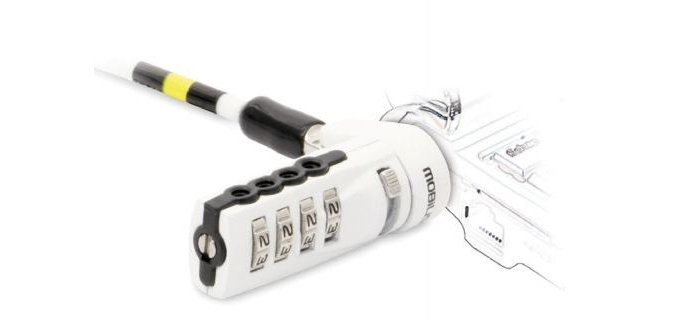 Mobilis 001254 câble antivol Blanc 1,8 m