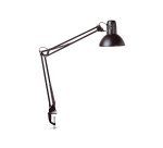 Luminaire bureau maulstudy surpince tete et bras metal      hauteur 44cm bras 35cm tete   diam. 17cm coloris noir