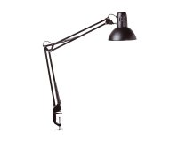 Luminaire bureau maulstudy surpince tete et bras metal      hauteur 44cm bras 35cm tete   diam. 17cm coloris noir